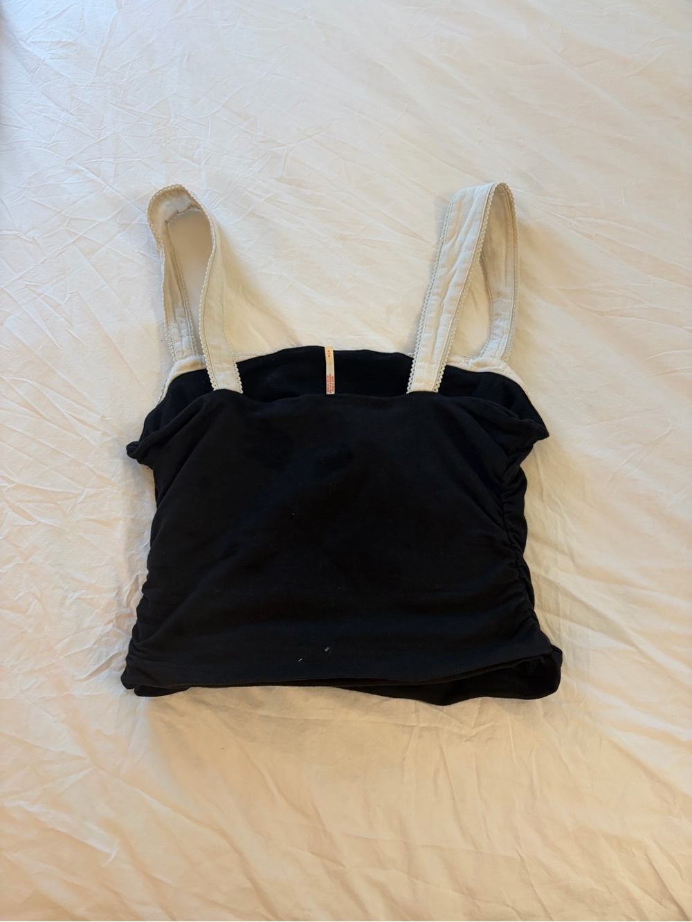 Free People Black and Cream Strap Women's Tank Top - Picture 2 of 5